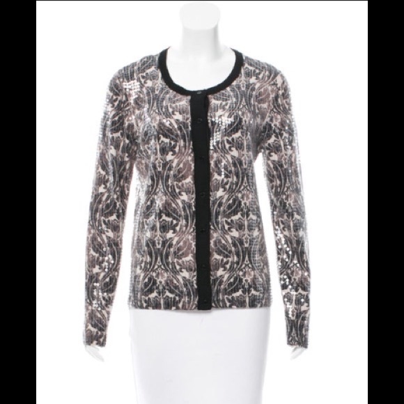 Tory Burch Mikki Cardigan Sequin-Trimmed - Picture 2 of 10